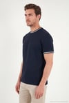 Pamuklu Regular Fit Şerit Detaylı Erkek T Shirt 5904089 İNDİGO