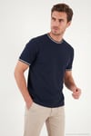 Pamuklu Regular Fit Şerit Detaylı Erkek T Shirt 5904089 İNDİGO