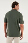 Pamuklu Regular Fit Şerit Detaylı Erkek Polo Yaka T Shirt 5902964 HAKİ