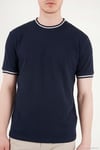 Pamuklu Regular Fit Şerit Detaylı Erkek T Shirt 5904089 İNDİGO