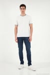 Pamuklu Regular Fit Şerit Detaylı Erkek T Shirt 5904089 BEYAZ