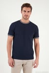 Pamuklu Regular Fit Şerit Detaylı Erkek T Shirt 5904089 İNDİGO