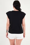 Pamuklu Regular Fit Taş Detaylı Kadın Bluz 5866945 SİYAH