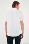 Pamuklu Regular Fit Tek Cepli Kısa Kol Erkek Gömlek CF25S128230 BEYAZ