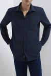 Pamuklu Regular Fit Uzun Kollu Erkek Gömlek 0211898-86623 KOYU LACIVERT