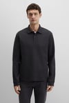 Pamuklu Regular Fit Uzun Kollu Erkek Polo Yaka T Shirt 0613041-80024 GRİ MELANJ