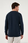 Pamuklu Regular Fit V Yaka Erkek Kazak 456202 V LACİVERT