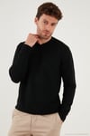 Pamuklu Regular Fit V Yaka Erkek Kazak 456202 V SİYAH