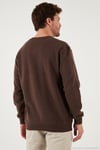 Pamuklu Regular Fit V Yaka Erkek Kazak 456202 V KAHVE