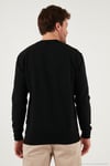 Pamuklu Regular Fit V Yaka Erkek Kazak 456202 V SİYAH