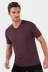 Pamuklu Regular Fit V Yaka Erkek T Shirt 5902719 VİŞNE