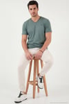Pamuklu Regular Fit V Yaka Erkek T Shirt 5902719 NEFTİ