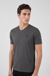 Pamuklu Regular Fit V Yaka Erkek T Shirt 5902719 ANTRASİT