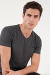 Pamuklu Regular Fit V Yaka Erkek T Shirt 5902719 ANTRASİT