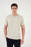 Pamuklu Regular Fit V Yaka Erkek T Shirt 5902719 TAŞ