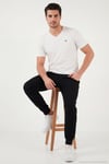 Pamuklu Regular Fit V Yaka Erkek T Shirt 5902719 EKRU