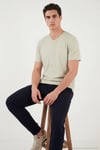 Pamuklu Regular Fit V Yaka Erkek T Shirt 5902719 TAŞ