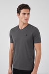Pamuklu Regular Fit V Yaka Erkek T Shirt 5902719 ANTRASİT