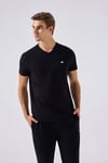 Pamuklu Regular Fit V Yaka Erkek T Shirt 6SM5049-BK SİYAH