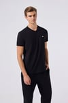 Pamuklu Regular Fit V Yaka Erkek T Shirt 6SM5049-BK SİYAH
