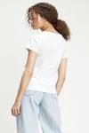 Pamuklu Regular Fit V Yaka Kadın T Shirt A3170-0010 BEYAZ