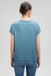 Pamuklu Regular Fit V Yaka Kadın T Shirt 167714-70753 MAVİ