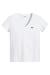 Pamuklu Regular Fit V Yaka Kadın T Shirt A3170-0010 BEYAZ