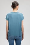 Pamuklu Regular Fit V Yaka Kadın T Shirt 167714-70753 MAVİ