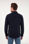 Pamuklu Regular Fit  Yaka Çıtçıtlı Cepli Erkek Gömlek CF26W1210319 LACİVERT