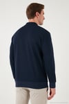 Pamuklu Regular Fit Yarım Fermuarlı 2'li Paket Polo Yaka Erkek Sweat 5905789S2 SİYAH-İNDİGO