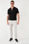 Pamuklu Regular Fit Yarım Fermuarlı 3'lü Paket Erkek Polo Yaka T Shirt 5902434S3 Siyah-Haki-Antrasit