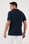 Pamuklu Regular Fit Yarım Fermuarlı 3'lü Paket Erkek Polo Yaka T Shirt 5902738S3 Siyah-Ekru-İndigo