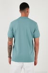 Pamuklu Regular Fit Yarım Fermuarlı 3'lü Paket Erkek Polo Yaka T Shirt 5902915S3 Açık Haki-Mavi-Gri