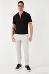 Pamuklu Regular Fit Yarım Fermuarlı 3'lü Paket Erkek Polo Yaka T Shirt 5902434S3 Siyah-Siyah-Ekru