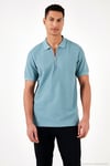 Pamuklu Regular Fit Yarım Fermuarlı 3'lü Paket Erkek Polo Yaka T Shirt 5902434S3 Ekru-Vizon-Mavi