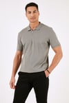 Pamuklu Regular Fit Yarım Fermuarlı 3'lü Paket Erkek Polo Yaka T Shirt 5902738S3 Siyah-Ekru-Açık Haki