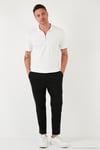 Pamuklu Regular Fit Yarım Fermuarlı 3'lü Paket Erkek Polo Yaka T Shirt 5902738S3 Ekru-Açık Haki-İndigo