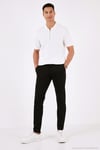 Pamuklu Regular Fit Yarım Fermuarlı 3'lü Paket Erkek Polo Yaka T Shirt 5902434S3 Siyah-Ekru-Ekru