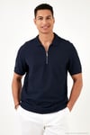 Pamuklu Regular Fit Yarım Fermuarlı 3'lü Paket Erkek Polo Yaka T Shirt 5902434S3 Ekru-Antrasit-İndigo