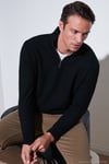 Pamuklu Regular Fit Yarım Fermuarlı Dik Yaka 2'li Paket Erkek Sweat 5905716S2 VİŞNE-SİYAH