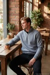 Pamuklu Regular Fit Yarım Fermuarlı Dik Yaka Erkek Sweat 59052592 KOYU GRİ