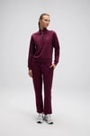 Pamuklu Regular Fit Yarım Fermuarlı Dik Yaka Kadın Sweat EF557-BRD BORDO