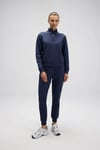 Pamuklu Regular Fit Yarım Fermuarlı Dik Yaka Kadın Sweat EF557-NV LACİVERT