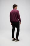 Pamuklu Regular Fit Yarım Fermuarlı Dik Yaka Erkek Sweat EM580-BRD BORDO