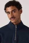 Pamuklu Regular Fit Yarım Fermuarlı Dik Yaka Erkek Sweat 001TU-0005 LACİVERT
