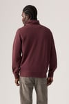 Pamuklu Regular Fit Yarım Fermuarlı Dik Yaka Erkek Sweat 001TU-0007 BORDO