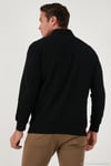 Pamuklu Regular Fit Yarım Fermuarlı Dik Yaka 2'li Paket Erkek Sweat 5905716S2 EKRU-SİYAH