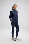 Pamuklu Regular Fit Yarım Fermuarlı Dik Yaka Kadın Sweat EF557-NV LACİVERT