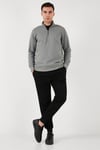 Pamuklu Regular Fit Yarım Fermuarlı Dik Yaka Erkek Sweat 5905470 AÇIK HAKİ