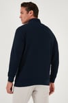 Pamuklu Regular Fit Yarım Fermuarlı Dik Yaka Erkek Sweat 5905716 KOYU LACİVERT